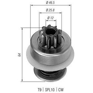 940113020016 Starter freewheel gear fits: MERCEDES /8 (W114), /8 (W115), S (W1