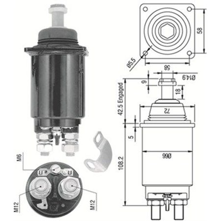 940113050312 Solenoidikytkin, käynnistin MAGNETI MARELLI