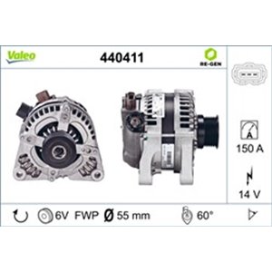 VAL440411 Alternator (14V, 150A) fits: VOLVO C30, C70 II, S40 II, V50; FORD