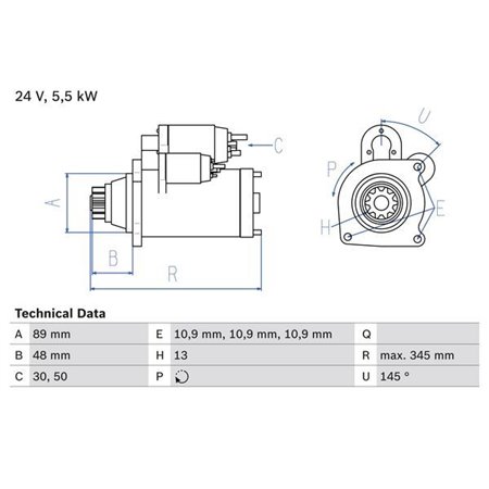 0 986 024 670 Starter BOSCH