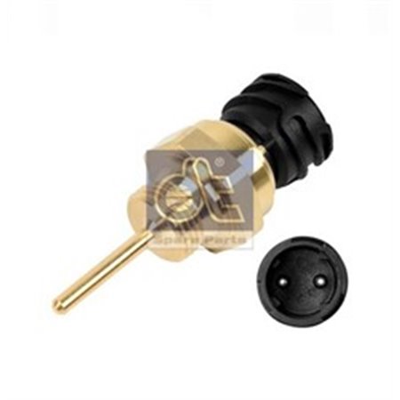DT SPARE PARTS 3.37043 - Coolant temperature sensor (number of pins: 2, wrench size: 27mm) fits: DAF 85 CF, 95 XF, CF 75, CF 85,