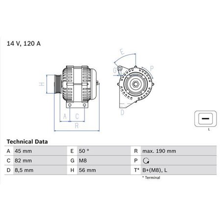 0 986 041 740 Alternator BOSCH