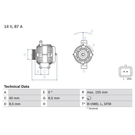 0 986 042 720 Alternator BOSCH