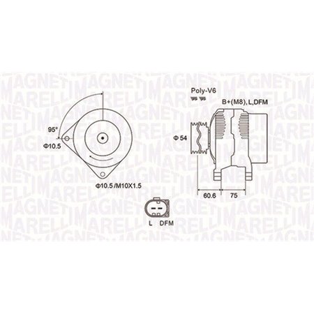 063731757010 Alternator MAGNETI MARELLI