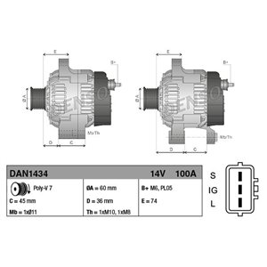 DAN1434 Generator DENSO - Top1autovaruosad