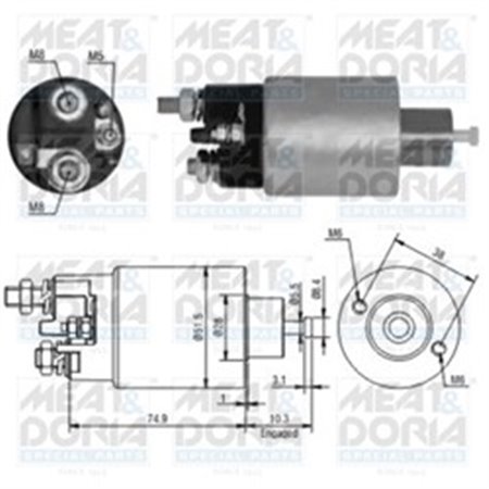 46099 Magnetbrytare, startmotor MEAT & DORIA