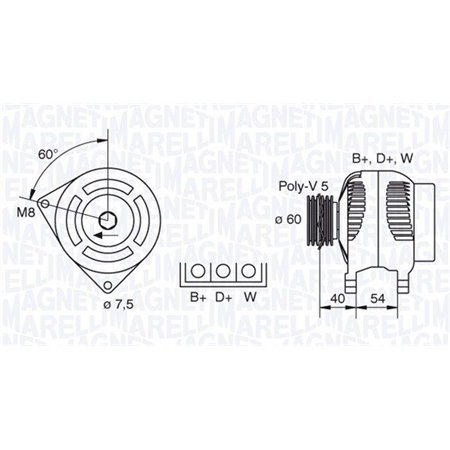 063341730010 Alternator MAGNETI MARELLI