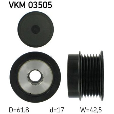 VKM 03505 Generaatori rihmaratas sobib: OPEL ASTRA H, ASTRA H GTC, SIGNUM, 