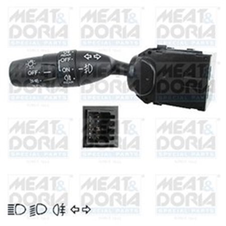 MEAT & DORIA 231073 - Kombinerad strömbrytare under ratten (blinkers lampor) passar: HONDA CITY IV, CIVIC VII, CR-V II, JAZ