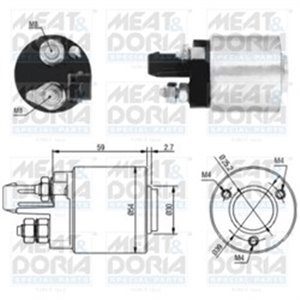 46105 Solenoid Switch, starter MEAT & DORIA - Top1autovaruosad
