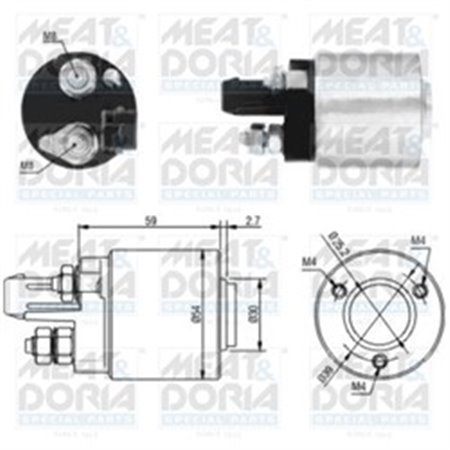 46105 Тяговое реле, стартер MEAT & DORIA