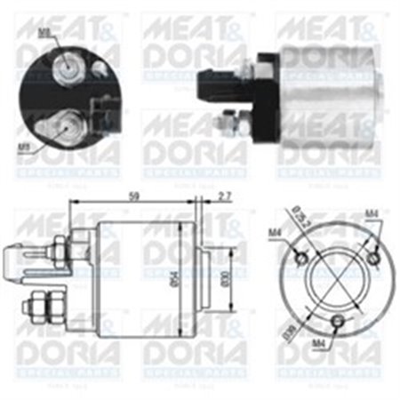 MD46105 Starter electromagnet fits: AUDI A2, A3 SEAT ALHAMBRA, AROSA, CO