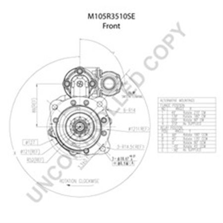 PE M105R3510SE Starter (24V, 7,5kW)