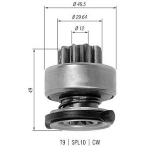 940113020334 MAGNETI MARELLI Hammastrummel,starter 