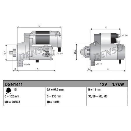 DSN1411 Käynnistin DENSO