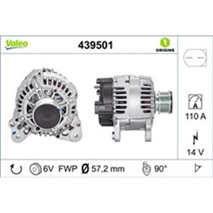 VAL439501 Alternator (14V, 110A) fits: AUDI A1, A3; SEAT ALTEA, ALTEA XL, I