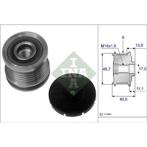 535 0085 10 Alternator pulley fits: NISSAN QASHQAI II, X TRAIL III; OPEL SIGN