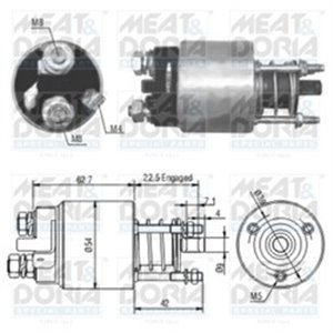 MD46005 Starter electromagnet (12V) fits: OPEL ASTRA G, ASTRA H, ASTRA H 