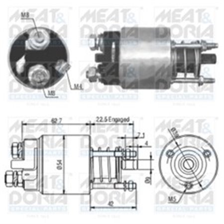 46005 Magnetbrytare, startmotor MEAT & DORIA