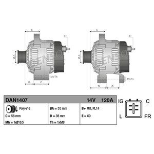 DAN1407 Generaator DENSO - Top1autovaruosad