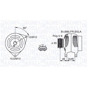 063380002010 Alternator MAGNETI MARELLI - Top1autovaruosad