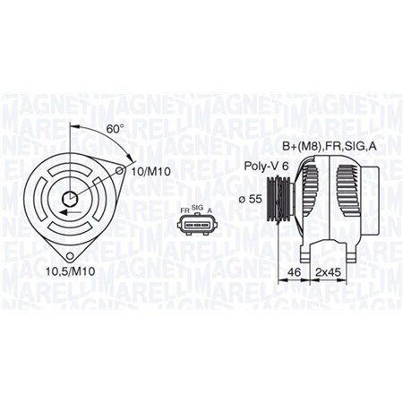 063380002010 Alternator MAGNETI MARELLI