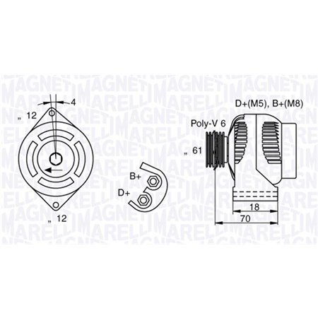 063377032010 Alternator MAGNETI MARELLI