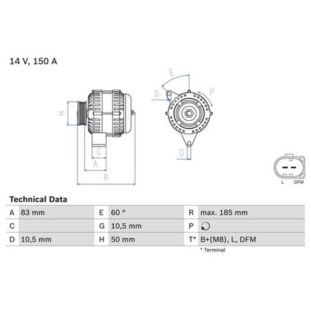 0 986 047 560 Генератор BOSCH