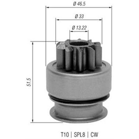 940113020348 Hammastrummel,starter MAGNETI MARELLI