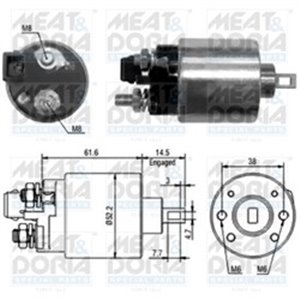 MD46123 Starter electromagnet fits: AUDI A3; FORD GALAXY I; SEAT ALHAMBRA