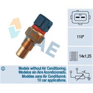 FAE34090 Jahutusvedeliku temperatuuri andur (klemmide arv: 2, sinine) sobi