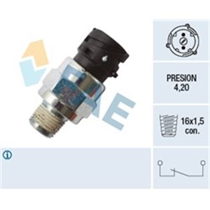 FAE18114 Oil pressure sensor (4,2bar; 1 pin; black) fits: VOLVO F10, F12, 