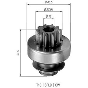 940113020227 MAGNETI MARELLI Hammastrummel,starter 