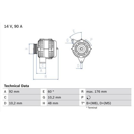 0 986 039 740 Generaator BOSCH