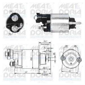 MD46149 Starter electromagnet (12V) fits: HONDA CIVIC VII 1.6 02.01 12.05