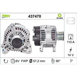 VAL437470 Generaator (14V, 110A) sobib: AUDI A1, A3 SEAT ALTEA, ALTEA XL, 
