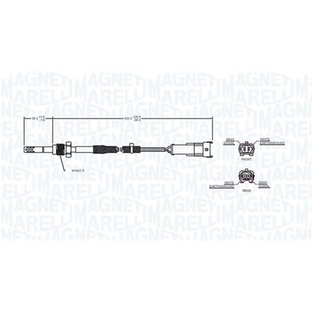 172000043010 Andur, heitgaasitemperatuur MAGNETI MARELLI