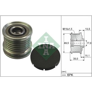 535 0166 10 Alternator pulley fits: DS DS 4; CITROEN BERLINGO MULTISPACE, BER