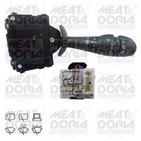 MEAT & DORIA 23545 - Kombinerad strömbrytare under ratten (datorstyrning torkare) passar: RENAULT CAPTUR I, CLIO IV, TRAFIC