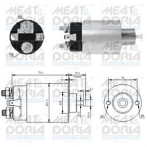 MD46167 Starter electromagnet fits: HYUNDAI H 1, H 1 / STAREX, PORTER KI