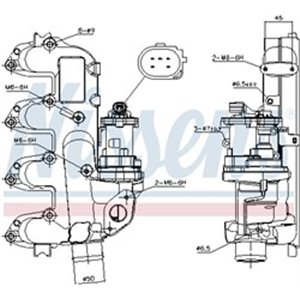 NIS 98234 Intake manifold (with EGR valve) fits: FORD C MAX, FOCUS II, GALA