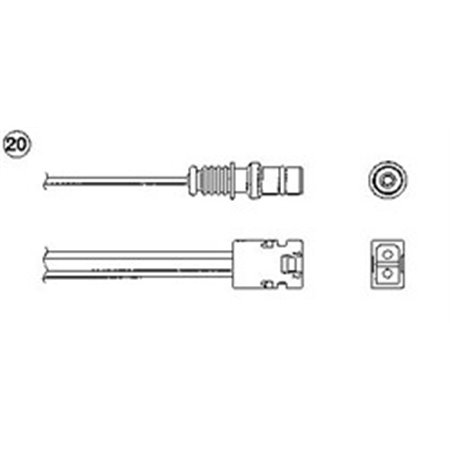 OZA721-EE2491071 Lambdasond (antal ledningar 3, 760 mm) passar: MERCEDES 124 (A124)