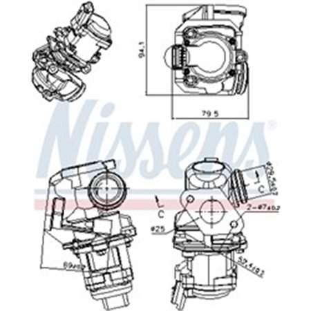 NIS 98150 EGR valve fits: VOLVO C30, S40 II, S80 II, V50, V70 III CITROEN 