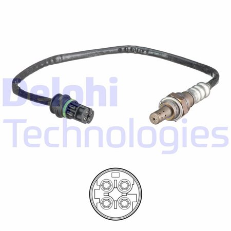 ES20674-12B1 Lambda probe (number of wires 4, 430/460mm) fits: VOLVO S60 I, V4