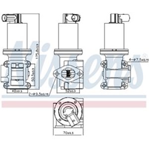 NIS 98180 EGR valve fits: ALFA ROMEO 147, 156, 159, 166, BRERA, GT, SPIDER;