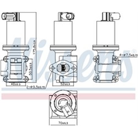NIS 98180 EGR valve fits: ALFA ROMEO 147, 156, 159, 166, BRERA, GT, SPIDER