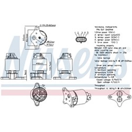 NIS 98187 EGR valve fits: CHEVROLET AVEO / KALOS, MATIZ, SPARK OPEL ASTRA 