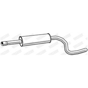 WALK23167 Exhaust system middle silencer fits: AUDI A2 1.4 02.00 08.05