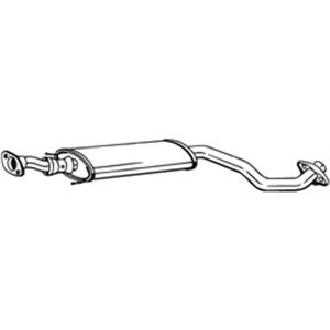 BOS284-625 Exhaust system middle silencer fits: NISSAN JUKE 1.6 06.10 