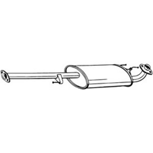 BOS282-863 Exhaust system middle silencer fits: TOYOTA LAND CRUISER PRADO 3.